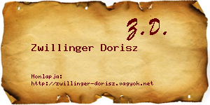 Zwillinger Dorisz névjegykártya